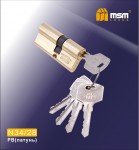 Цилиндровые механизмы MSM Простой ключ-ключ, латунь