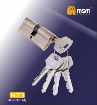 Цилиндровый механизм, латунь Простой ключ-ключ N70 мм